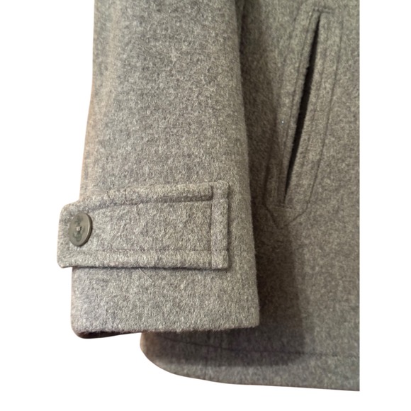LLBean Women Gray Wool Double Breasted Peacoat Jacket Size 8 Petite - Picture 4 of 10